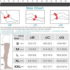img 3 attached to 👩 Оттеночные женские колготки с постепенной поддержкой 20-30 мм рт. ст. для варикозных вен и отеков - медицинская компрессионная колготка