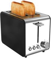 🍞 stainless steel 2-slice toaster with extra-wide 1.5-inch slot, 6 shade settings, multi-functionality, and detachable crumb tray логотип