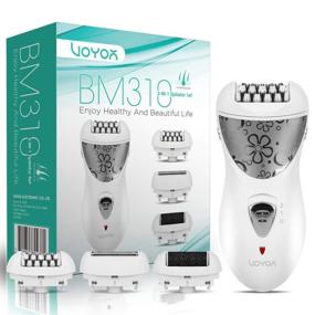img 4 attached to 🔌 VOYOR Hair Removal Epilator for Women - Rechargeable Electric Shaver for Body - 3-in-1 Cordless Hair Shavers Set with Callus Remover BM310