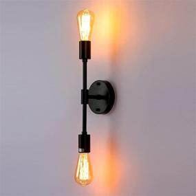 img 3 attached to 💡 Modern Wall Mount Bathroom Vanity Light Fixture | Matte Black Wall Sconce with 2 Lights