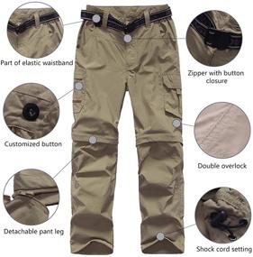 img 2 attached to 👖 ADANIKI Waterproof Climbing Convertible Trousers: Durable Boys' Clothing for Adventure