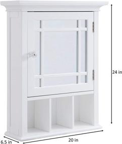 img 1 attached to 🏺 Elegant Home Fashions Neal Bathroom Cabinet, White - Sleek and Spacious Storage Solution for Your Bathroom