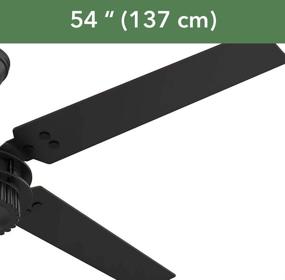 img 3 attached to 🏞️ Hunter Chronicle 54-Inch Matte Black Industrial Ceiling Fan with Wall Control - Perfect for Indoor and Outdoor Use