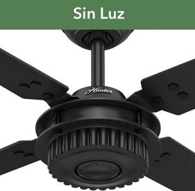 img 2 attached to 🏞️ Hunter Chronicle 54-Inch Matte Black Industrial Ceiling Fan with Wall Control - Perfect for Indoor and Outdoor Use