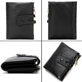 img 3 attached to 👛 PUSLAN Leather Bifold Double Window: Stylish and Functional Wallet