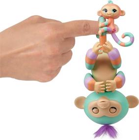 img 1 attached to Enchanting WowWee Fingerlings Monkey Gianna Turquoise - A Must-Have Delight!