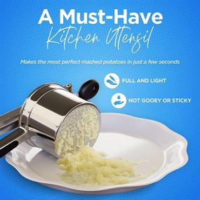 img 1 attached to 🥔 PriorityChef Large 15oz Potato Ricer: The Ultimate Stainless Steel Kitchen Tool for Perfect Mashed Potatoes - Everytime!