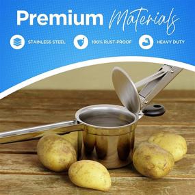 img 2 attached to 🥔 PriorityChef Large 15oz Potato Ricer: The Ultimate Stainless Steel Kitchen Tool for Perfect Mashed Potatoes - Everytime!