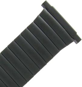 img 1 attached to Enhance Your Timepiece with the Hadley MB7288BL 16 22mm Black Expansion Watch Band