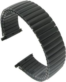 img 4 attached to Enhance Your Timepiece with the Hadley MB7288BL 16 22mm Black Expansion Watch Band