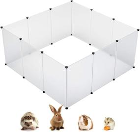 img 4 attached to 🐾 KOUSI Small Animal Pen: Indoor Plastic Fence for Large Dogs, Rabbits, and Small Pets - Play Yard and Pen for Secure Indoor Play