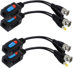 img 4 attached to 📹 HD Cat5 RJ45 to BNC Video Balun Transceiver with Power Connector for 720P 1080P 3MP 4MP 5MP 8MP HD-CVI/TVI/AHD/CVBS/960H Cameras - Passive Baluns (2 Pairs)