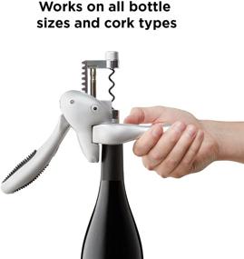 img 2 attached to 🍷 Effortlessly Open Your Wine Bottles with the Rabbit Original Lever Corkscrew Wine Opener - Includes Foil Cutter and Extra Spiral (Silver)