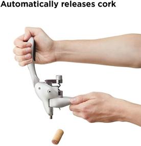 img 1 attached to 🍷 Effortlessly Open Your Wine Bottles with the Rabbit Original Lever Corkscrew Wine Opener - Includes Foil Cutter and Extra Spiral (Silver)