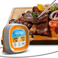 🔥 aozbz high-temperature waterproof meat thermometer with touch display- instant read for smoked confections, barbecues, kitchens - orange логотип