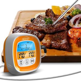 img 4 attached to 🔥 AOZBZ High-Temperature Waterproof Meat Thermometer with Touch Display- Instant Read for Smoked Confections, Barbecues, Kitchens - Orange