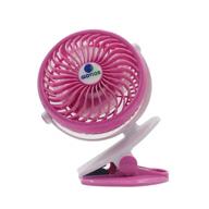 ✨ portable mini desk fan, glovion clip-on stroller fan - rechargeable with 2600mah battery, adjustable 360° wind, personal clip/desk fan with speed settings - indoor & outdoor personal cooler (pink) logo