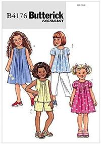 img 4 attached to 👚 Butterick Patterns B4176 Girls' Top, Dress, Shorts, Pants - Sizes 2-5