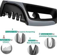 ✂️ enhanced kitchen knife sharpener - 2020 upgraded 4-stage knife & scissor sharpener with bonus spork spoon logo