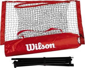 img 1 attached to 🎾 Wilson EZ Tennis Net (10-Feet) – Premium Sporting Goods for Tennis – Black and Red Design