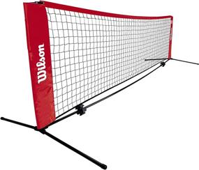 img 2 attached to 🎾 Wilson EZ Tennis Net (10-Feet) – Premium Sporting Goods for Tennis – Black and Red Design