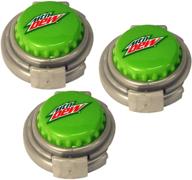 🥤 jokari 3-pack mountain dew modern logo pump and pour caps for soda cans, green logo