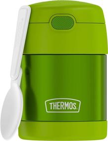 img 4 attached to 🥣 Stainless Steel Vacuum Insulated Kids Food Jar - THERMOS FUNTAINER 10oz Lime w/ Folding Spoon