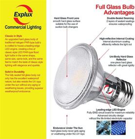 img 2 attached to 💡 Explux Full Glass PAR20 Dimmable Equivalent LED Bulb