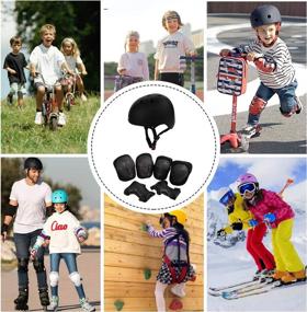 img 2 attached to 👧 Ogotol Kids Helmet & Protective Gear Set - Adjustable Toddler Bike Helmet with Knee, Elbow, and Wrist Guards for Boys and Girls (3-8 Years)