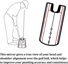 img 3 attached to 🏌️ Fenstore Golf Putting Mirror - Improve Your Golf Alignment with this Portable Swing Trainer 12'' x 5.5''