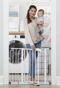 img 4 attached to Regalo Easy Step 38.5-Inch Extra Wide Walk Through Baby Gate with 🚶 Extension Kit, Pressure Mount Kit, Wall Cups, and Mounting Kit - 4 Pack