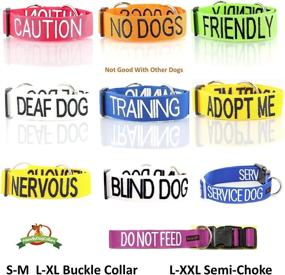 img 3 attached to 🦮 BLIND DOG White Color Coded L-XXL Semi-Choke Collar: Ensure Safety with Advanced Warning for Dogs Having No/Limited Sight