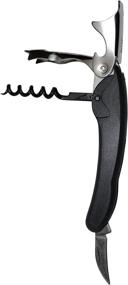 img 3 attached to 🍾 The Bar 2-in-1 Black Deluxe Waiter's Corkscrew Opener for All Bottle Types, 1-pack