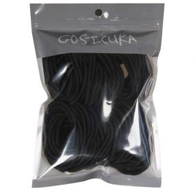 img 1 attached to 🖤 GOSICUKA 120 pcs Black Hair Elastic: No Metal Hair Ties for Thick and Curly Hair - Value Pack (3mm)