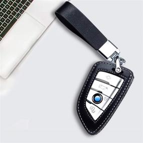 img 1 attached to Enhance and Protect Your BMW Key Fob with RhsMeuttle Key Cover Case and Keychain