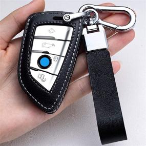 img 2 attached to Enhance and Protect Your BMW Key Fob with RhsMeuttle Key Cover Case and Keychain