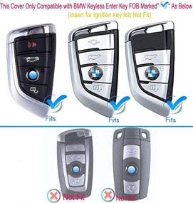 img 3 attached to Enhance and Protect Your BMW Key Fob with RhsMeuttle Key Cover Case and Keychain