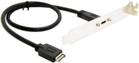 img 3 attached to 🔌 Cablecc Кабель USB 3.1 для передней панели с разъемом USB-C типа C, женский разъем, удлинительный кабель 40 см, в комплекте винт для монтажа на панель.