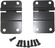 rugged ridge 11207.01 lower tailgate hinge kit in black for 76-86 jeep cj logo