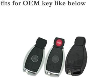 img 1 attached to 🔑 Protective Silicone Cover Case for MERCEDES BENZ Smart Remote Key Fob – Compatible with 3 4 Button – CV9950 Black