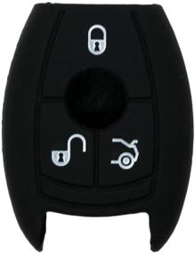 img 3 attached to 🔑 Protective Silicone Cover Case for MERCEDES BENZ Smart Remote Key Fob – Compatible with 3 4 Button – CV9950 Black