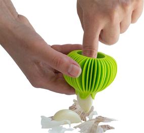 img 1 attached to Silicone Garlic Peeler by Koopeh Designs - Lime Green (1 inch)