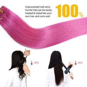 img 1 attached to Human Extensions 20Pcs Seamless Straight