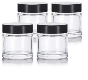 img 4 attached to 🧴 Clear Thick Glass Straight Sided Travel Bottles & Containers: Premium Accessories for Travel