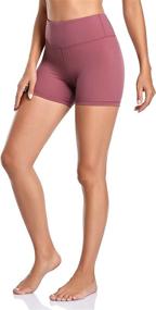 img 1 attached to 🩳 Hopgo High Waist Biker Shorts for Women 4" - Perfect Compression Shorts for Yoga, Workouts & Running with Tummy Control & Inner Pocket