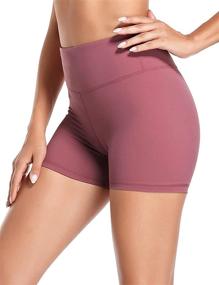 img 4 attached to 🩳 Hopgo High Waist Biker Shorts for Women 4" - Perfect Compression Shorts for Yoga, Workouts & Running with Tummy Control & Inner Pocket