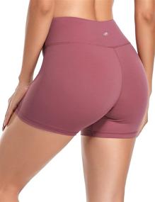 img 3 attached to 🩳 Hopgo High Waist Biker Shorts for Women 4" - Perfect Compression Shorts for Yoga, Workouts & Running with Tummy Control & Inner Pocket