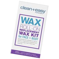 🧼 clean & easy roll-on wax cartridge refills kit for face & body - replacement for efficient hair removal logo