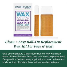 img 1 attached to 🧼 Clean & Easy Roll-On Wax Cartridge Refills Kit for Face & Body - Replacement for Efficient Hair Removal