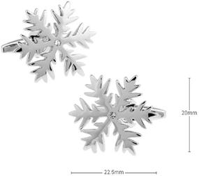 img 3 attached to MRCUFF Презентация мужские аксессуары на манжетах "Snowflake Christmas